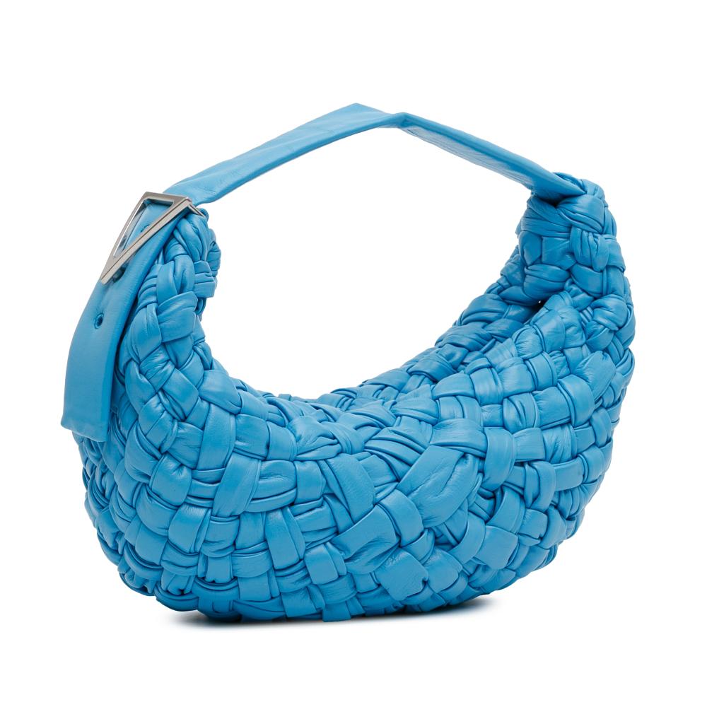Blue Leather Bottega Veneta Shoulder Bag