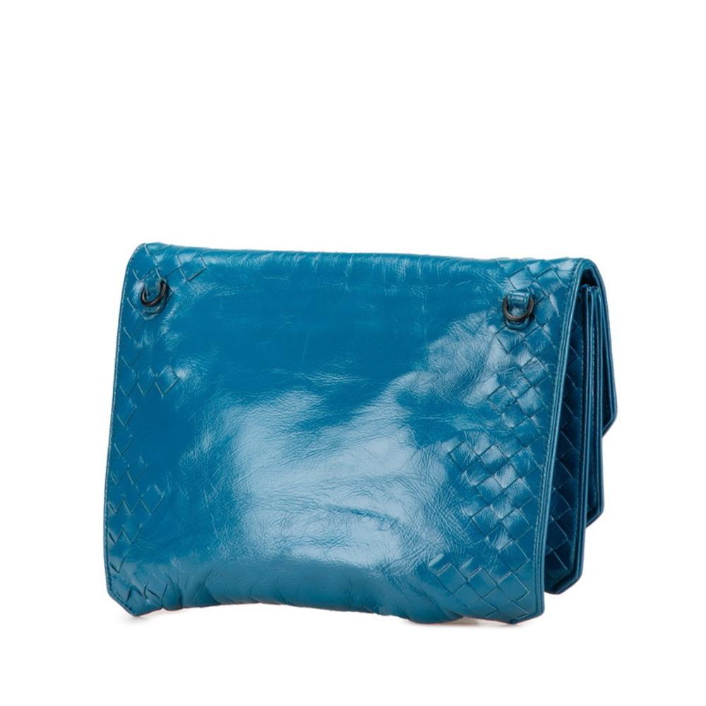 Blue Leather Bottega Veneta Shoulder Bag