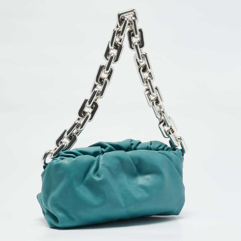 Blue Leather Bottega Veneta Pouches