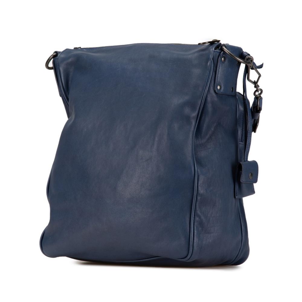 Blue Leather Bottega Veneta Crossbody Bag