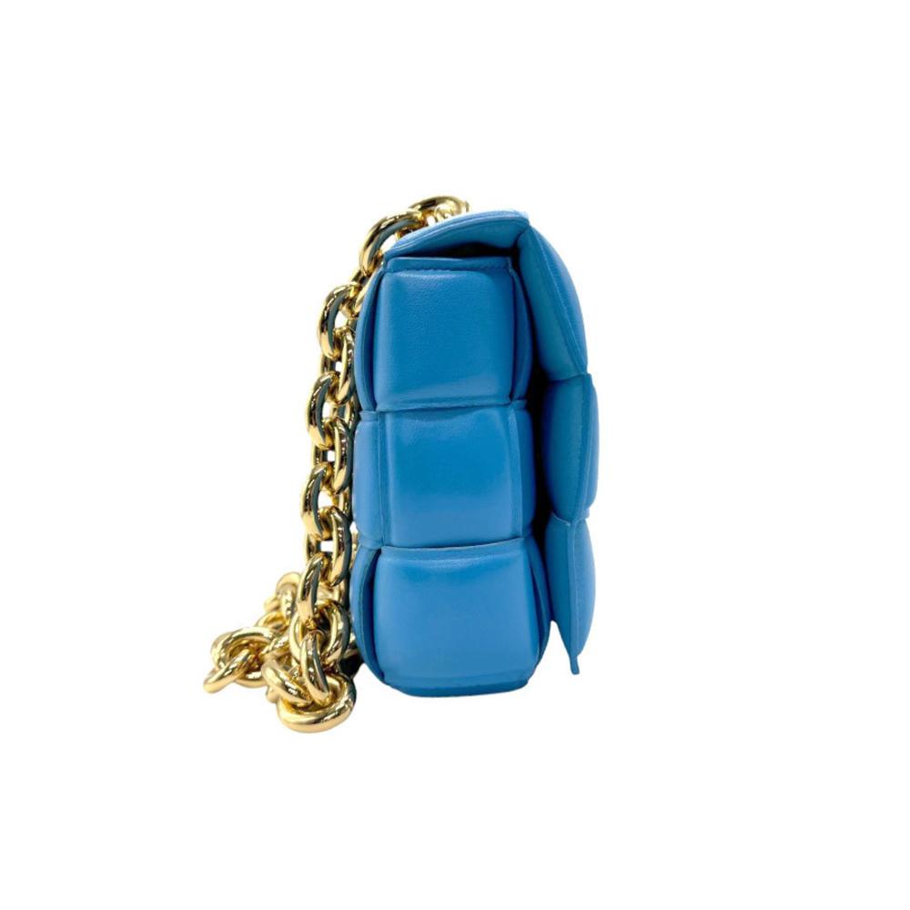 Blue Leather Bottega Veneta Shoulder Bag