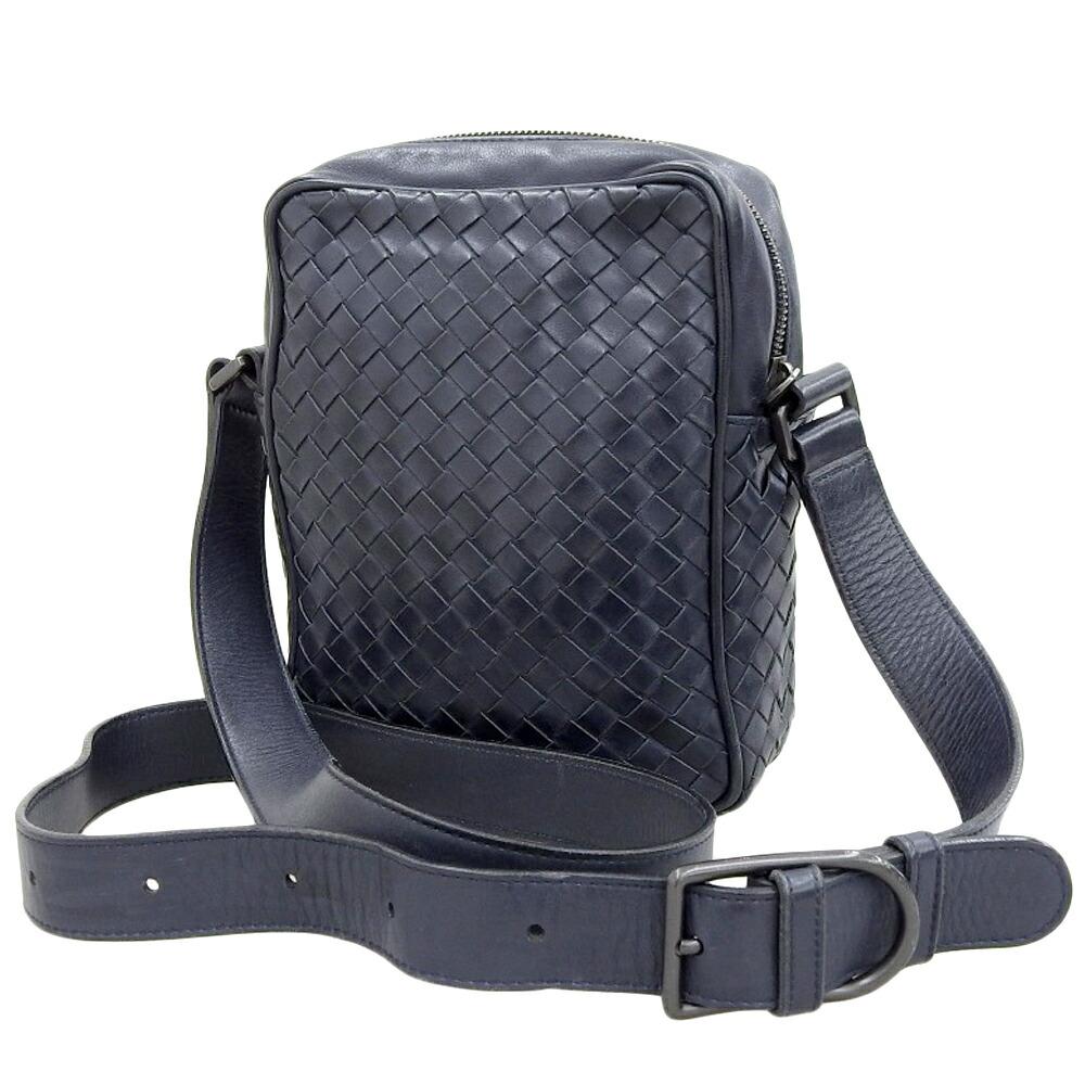Blue Leather Bottega Veneta Crossbody Bag
