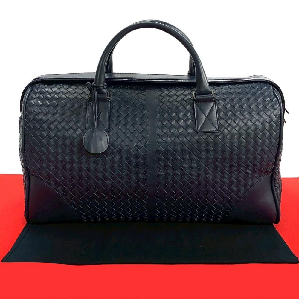 Blue Leather Bottega Veneta Travel Bag