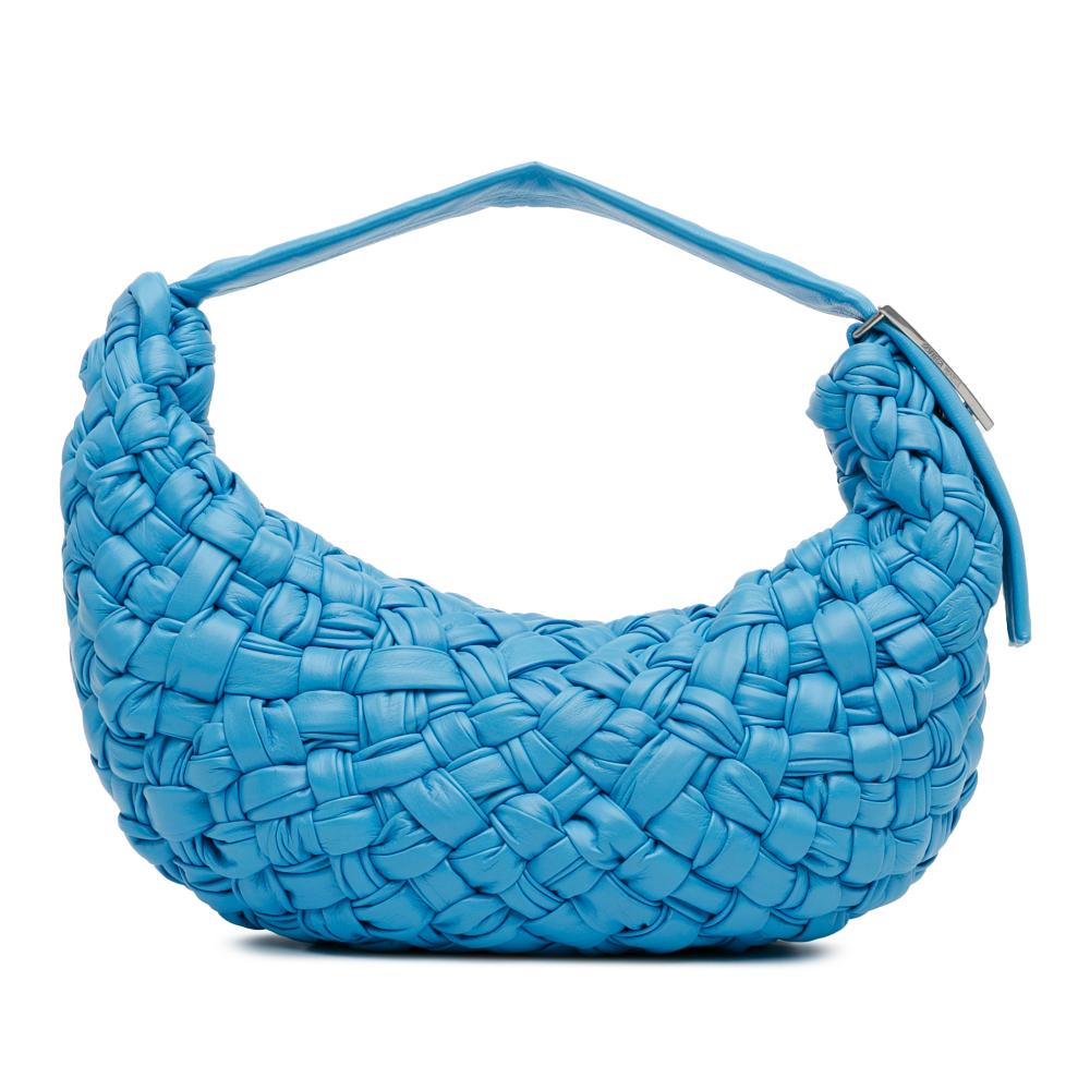 Blue Leather Bottega Veneta Shoulder Bag