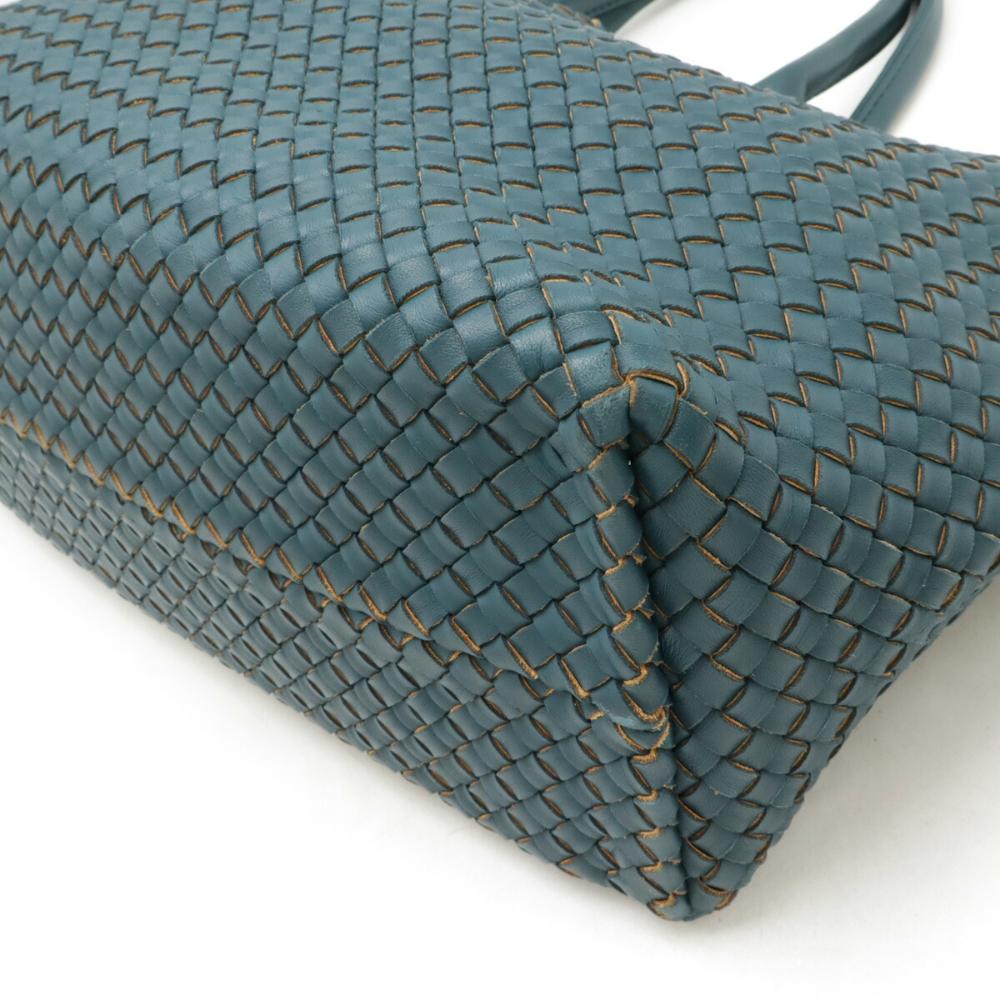 Blue Leather Bottega Veneta Cabat