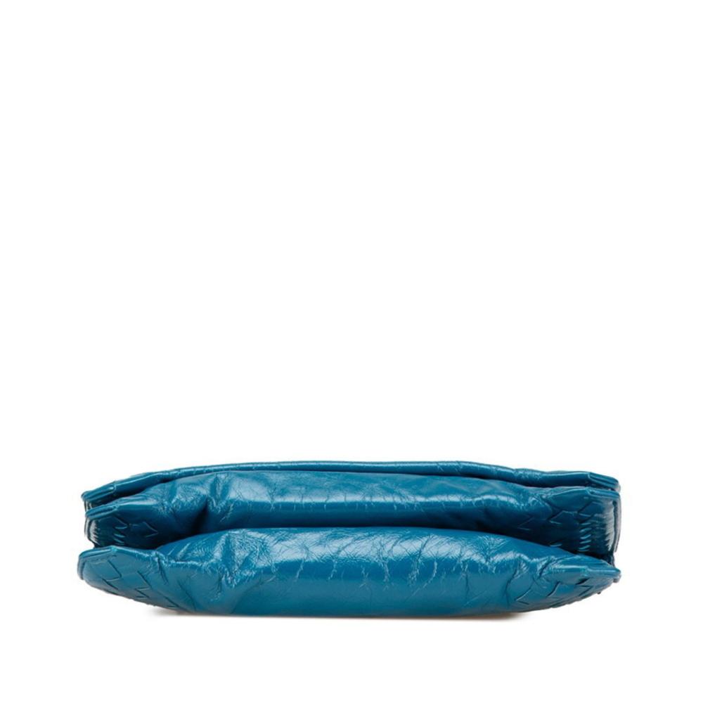 Blue Leather Bottega Veneta Shoulder Bag