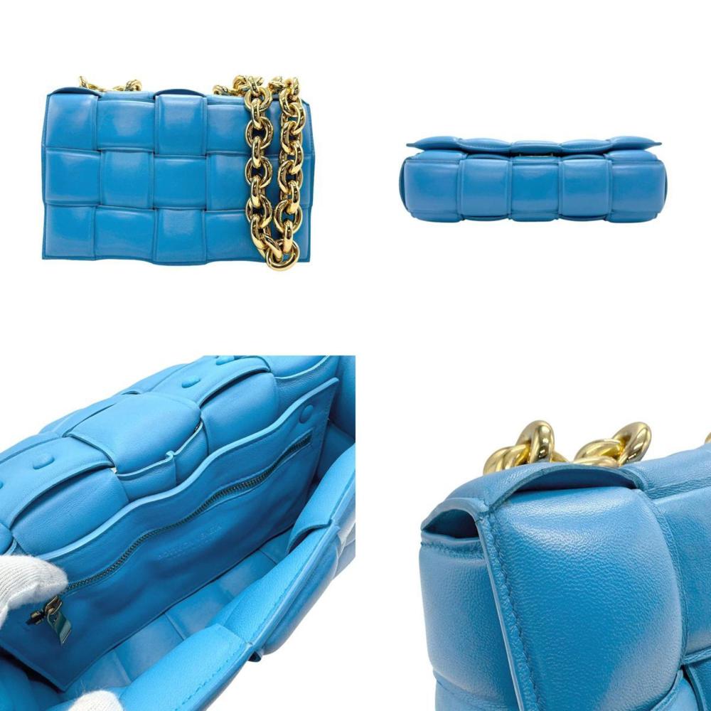 Blue Leather Bottega Veneta Shoulder Bag