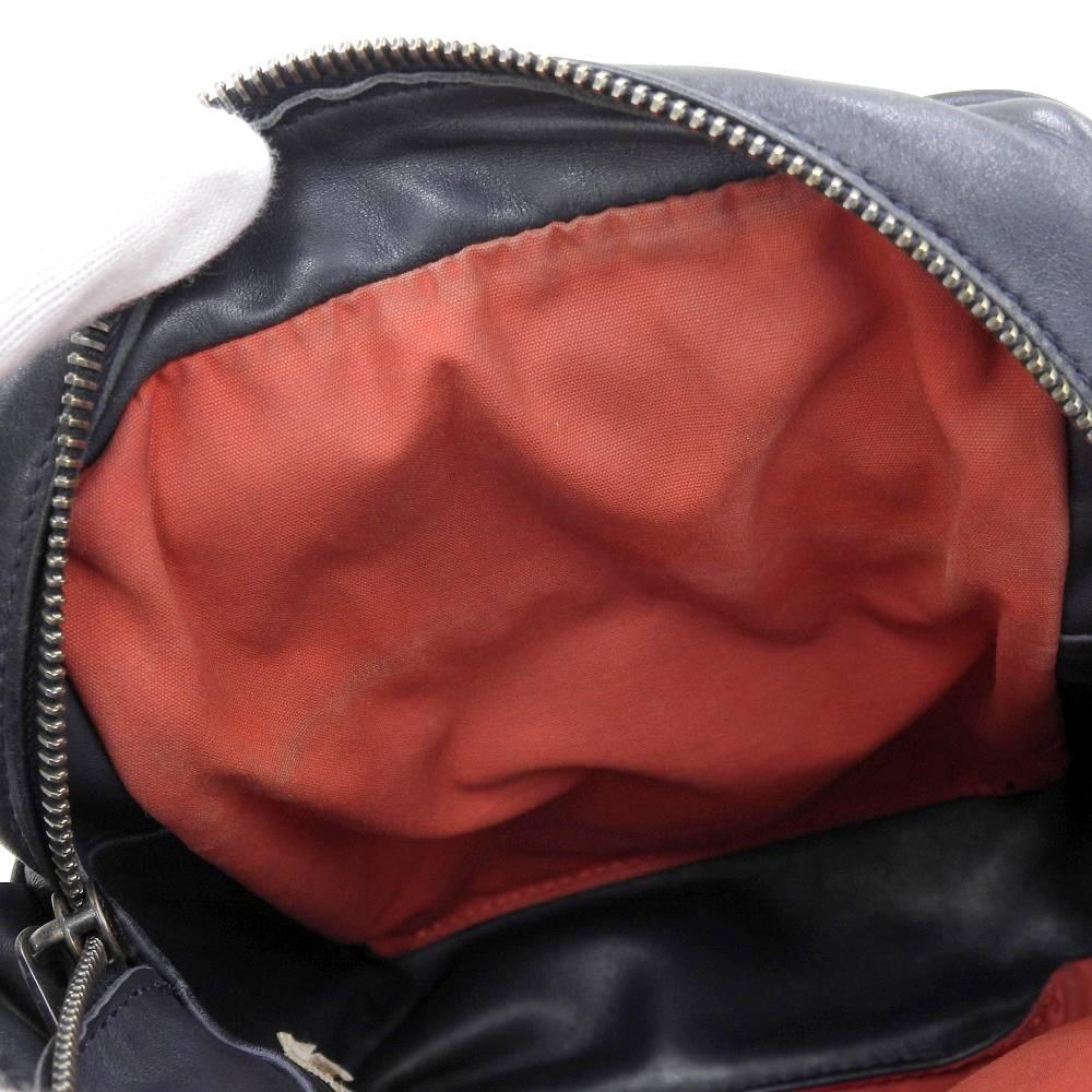 Blue Leather Bottega Veneta Crossbody Bag