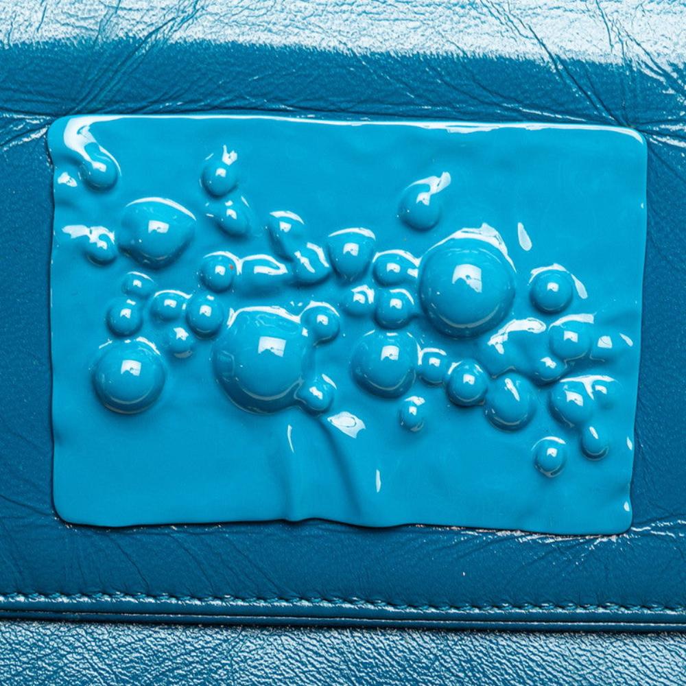 Blue Leather Bottega Veneta Shoulder Bag