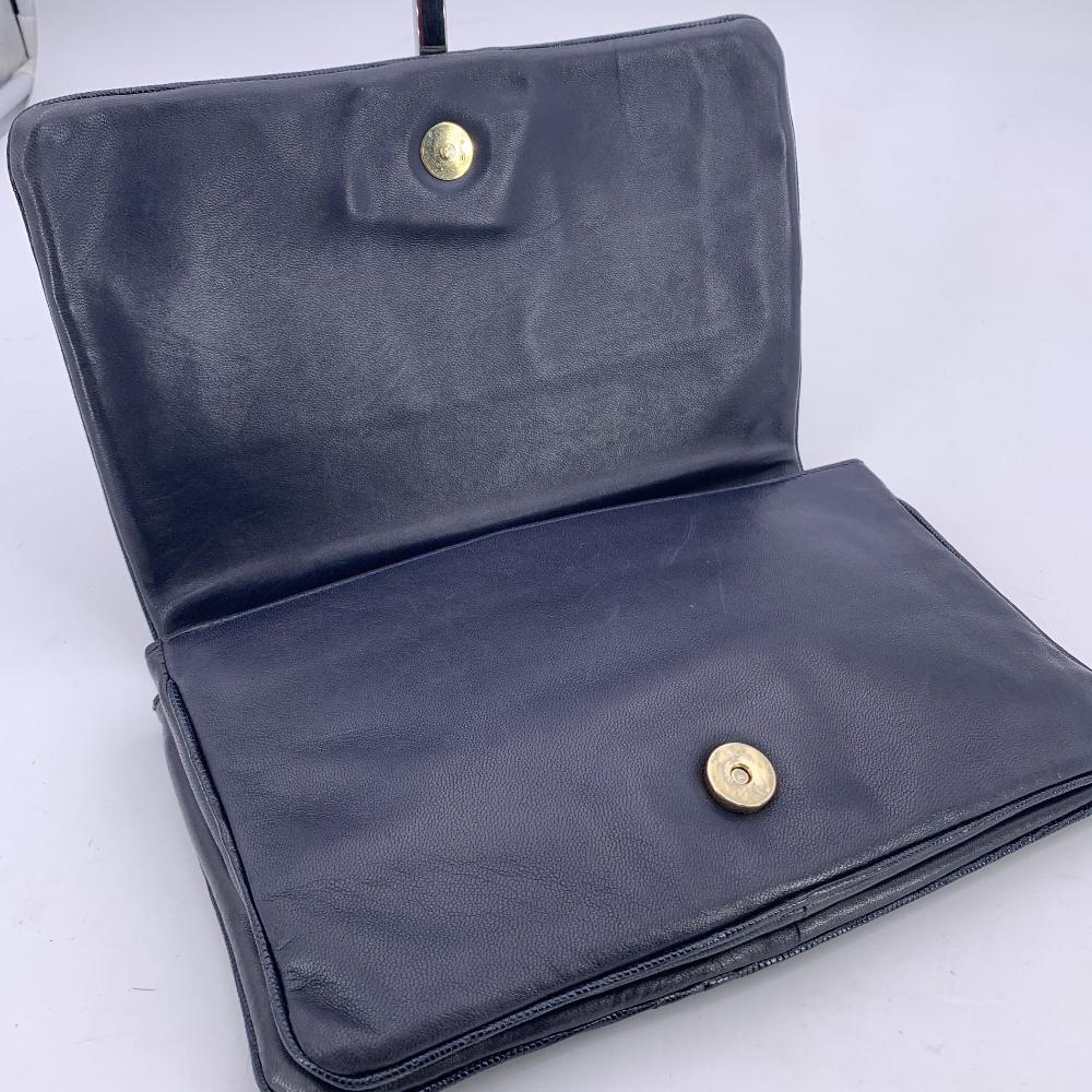 Blue Leather Bottega Veneta Clutch