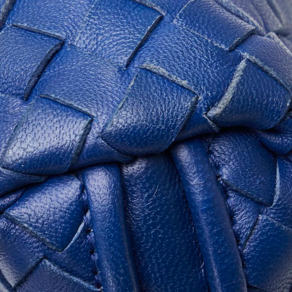 Blue Leather Bottega Veneta Crossbody Bag