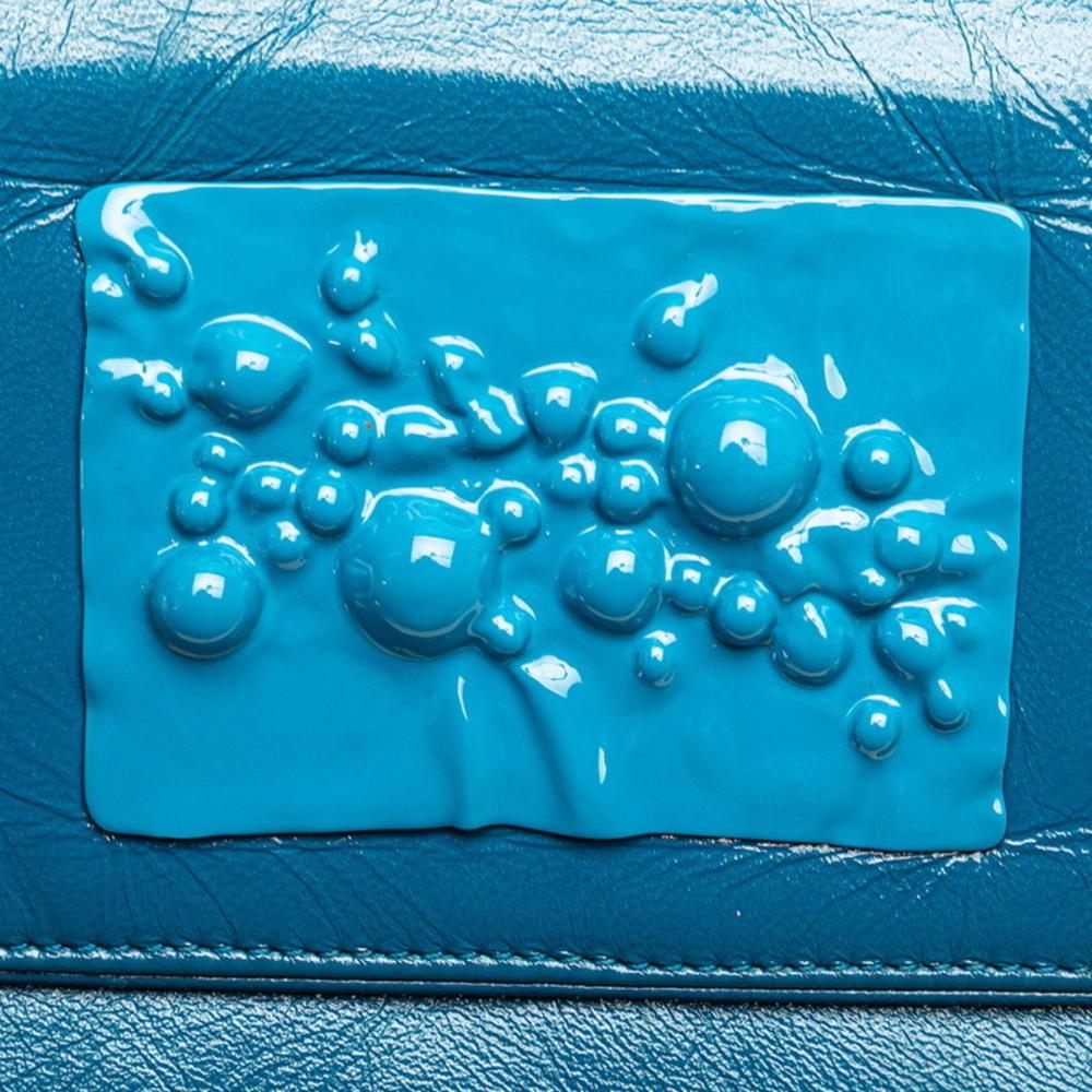 Blue Leather Bottega Veneta Shoulder Bag