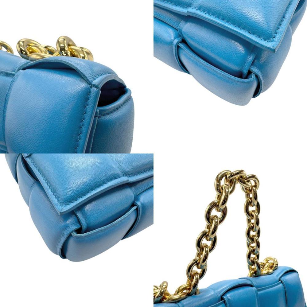 Blue Leather Bottega Veneta Shoulder Bag
