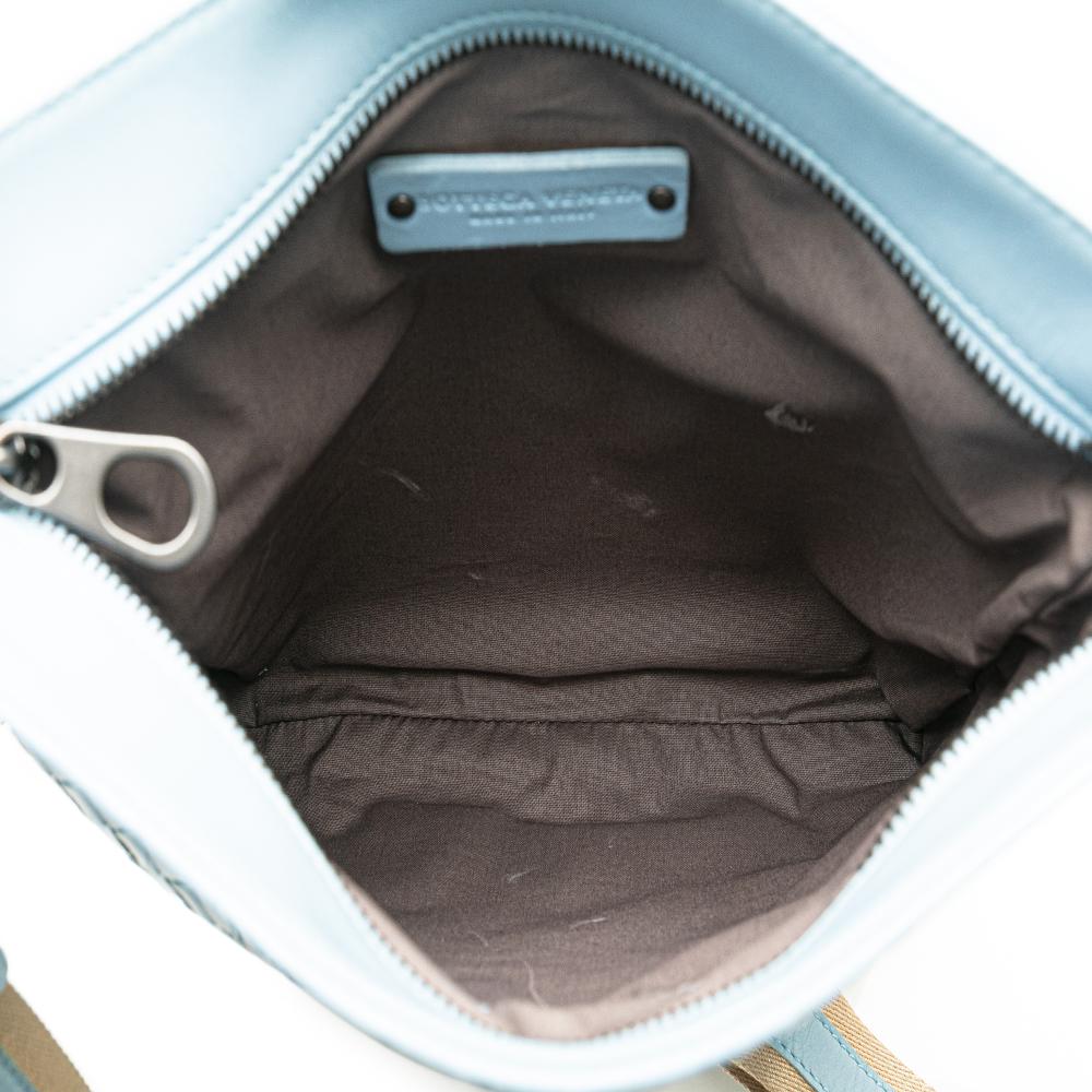 Blue Leather Bottega Veneta Crossbody Bag