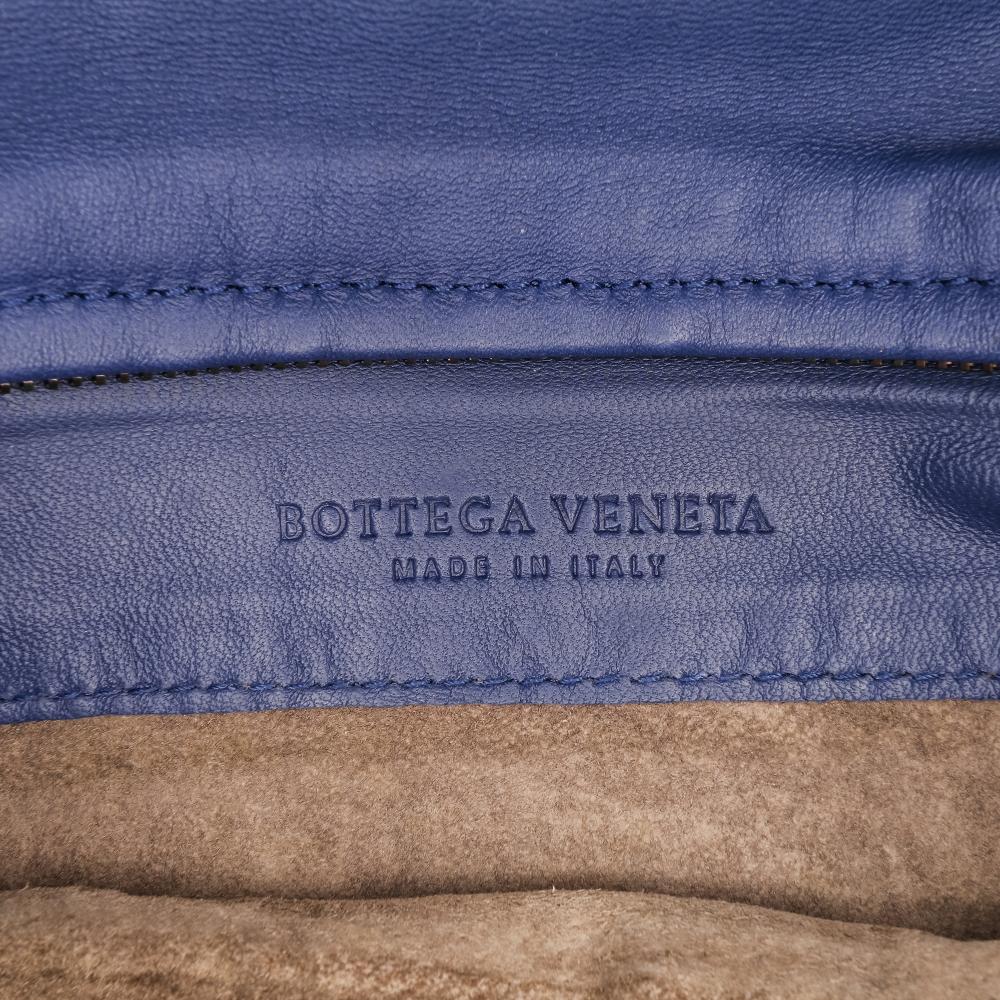 Blue Leather Bottega Veneta Clutch