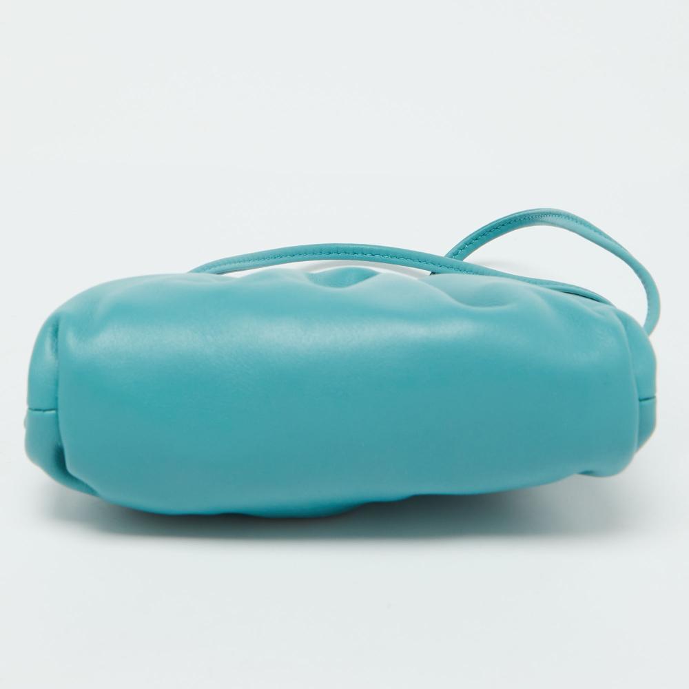 Blue Leather Bottega Veneta Clutch