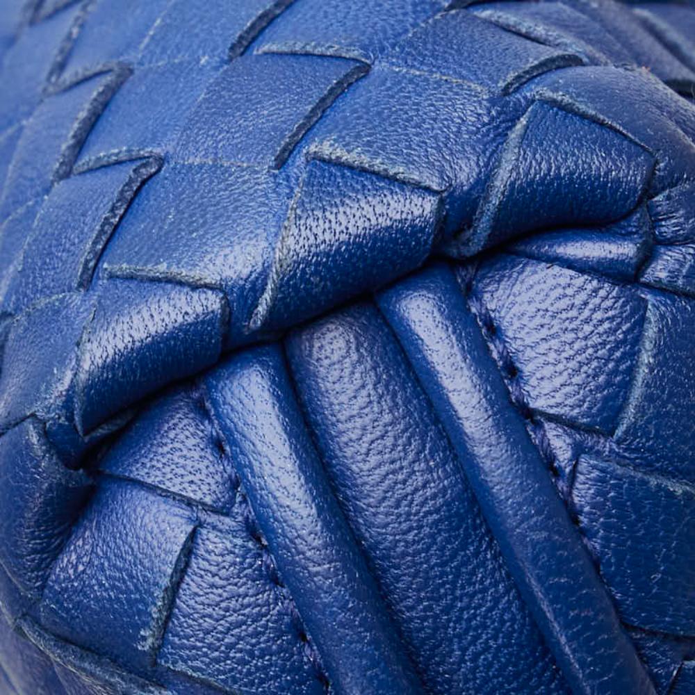 Blue Leather Bottega Veneta Crossbody Bag