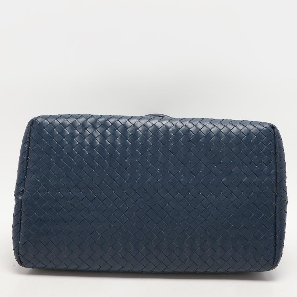 Blue Leather Bottega Veneta Tote