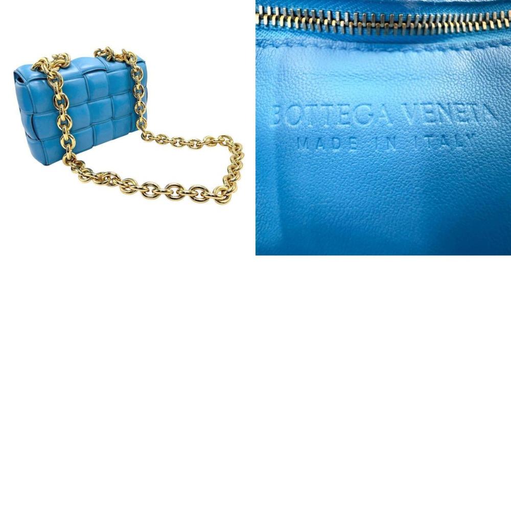 Blue Leather Bottega Veneta Shoulder Bag