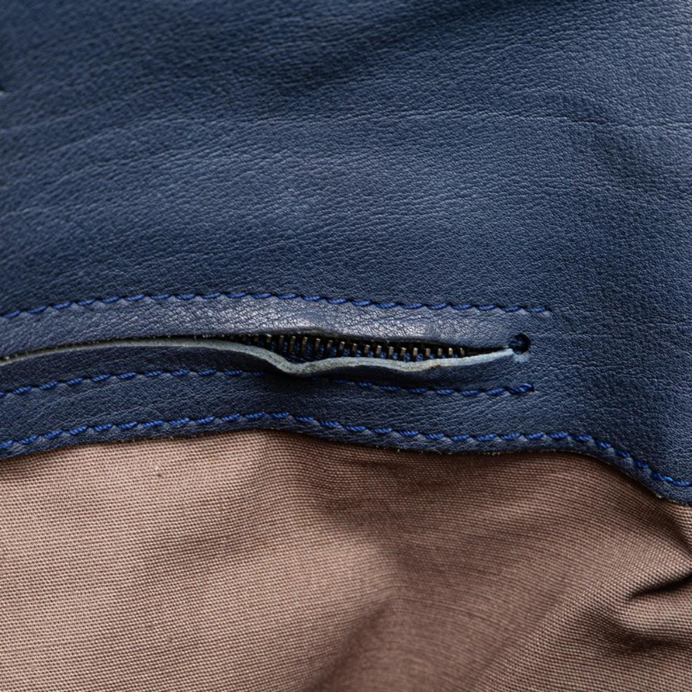 Blue Leather Bottega Veneta Crossbody Bag