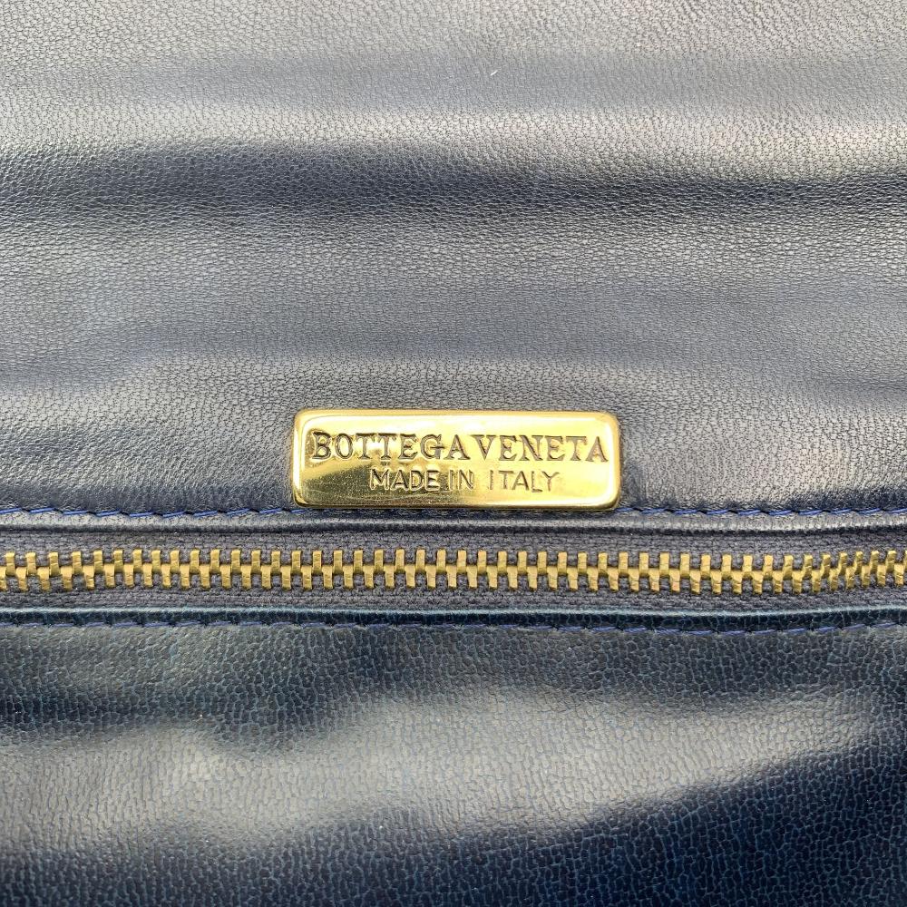 Blue Leather Bottega Veneta Clutch