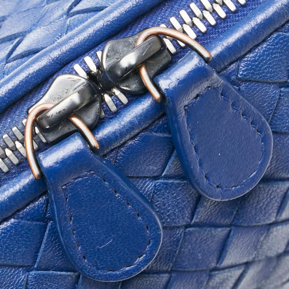 Blue Leather Bottega Veneta Crossbody Bag