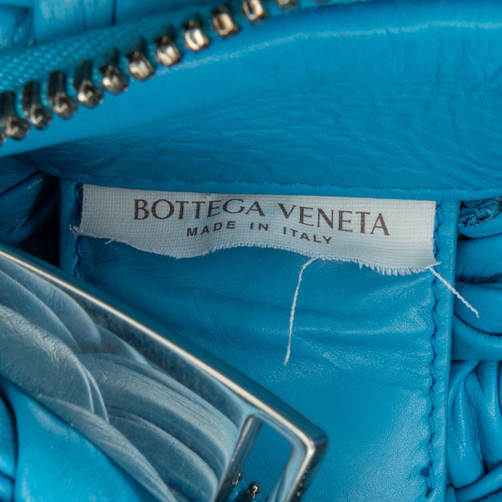 Blue Leather Bottega Veneta Shoulder Bag