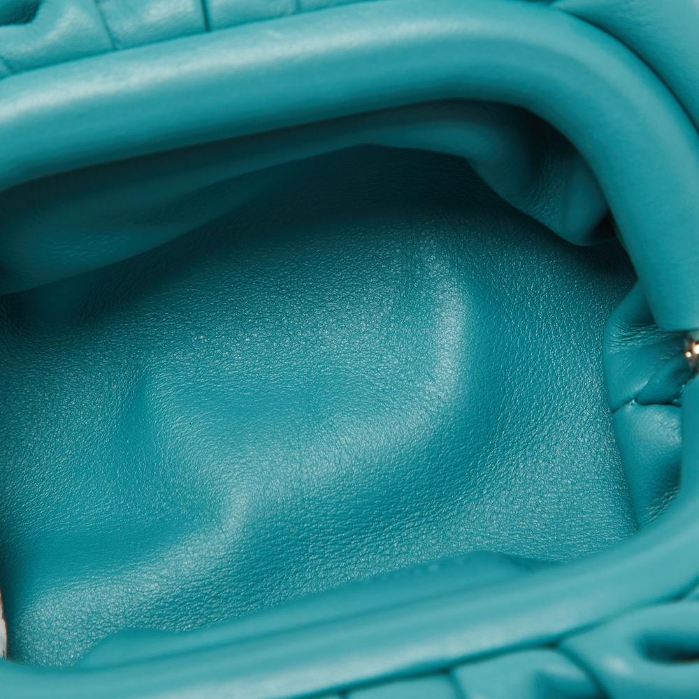 Blue Leather Bottega Veneta Clutch
