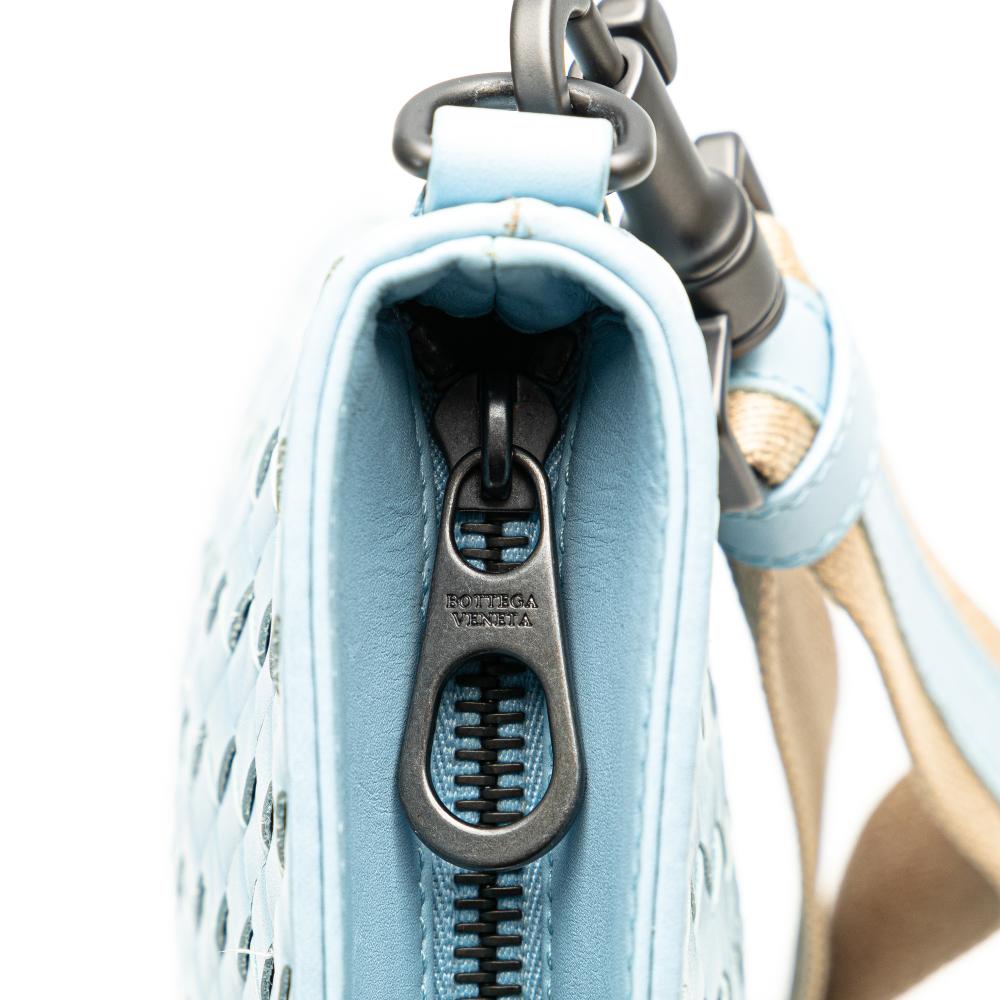 Blue Leather Bottega Veneta Crossbody Bag