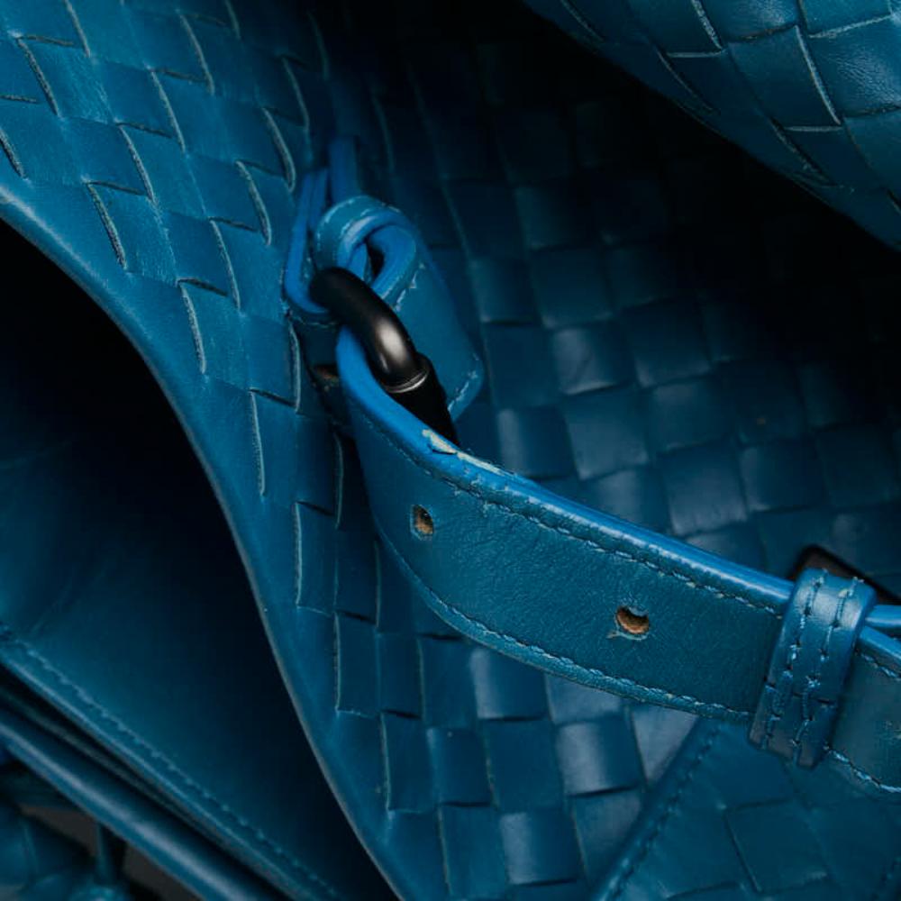Blue Leather Bottega Veneta Tote