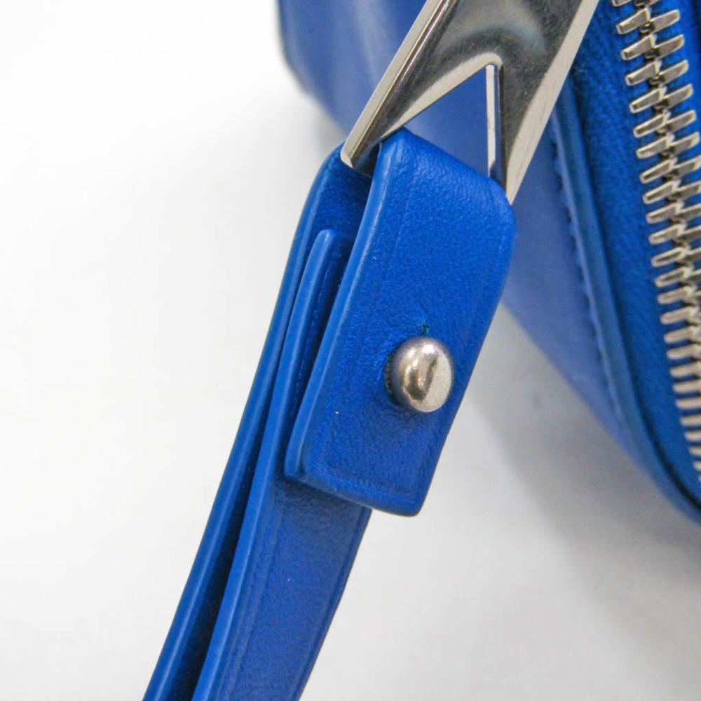 Blue Leather Bottega Veneta Clutch