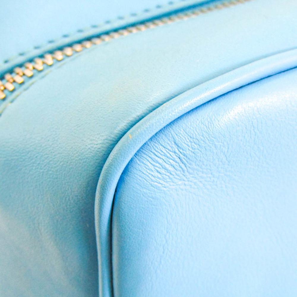 Blue Leather Bottega Veneta Clutch