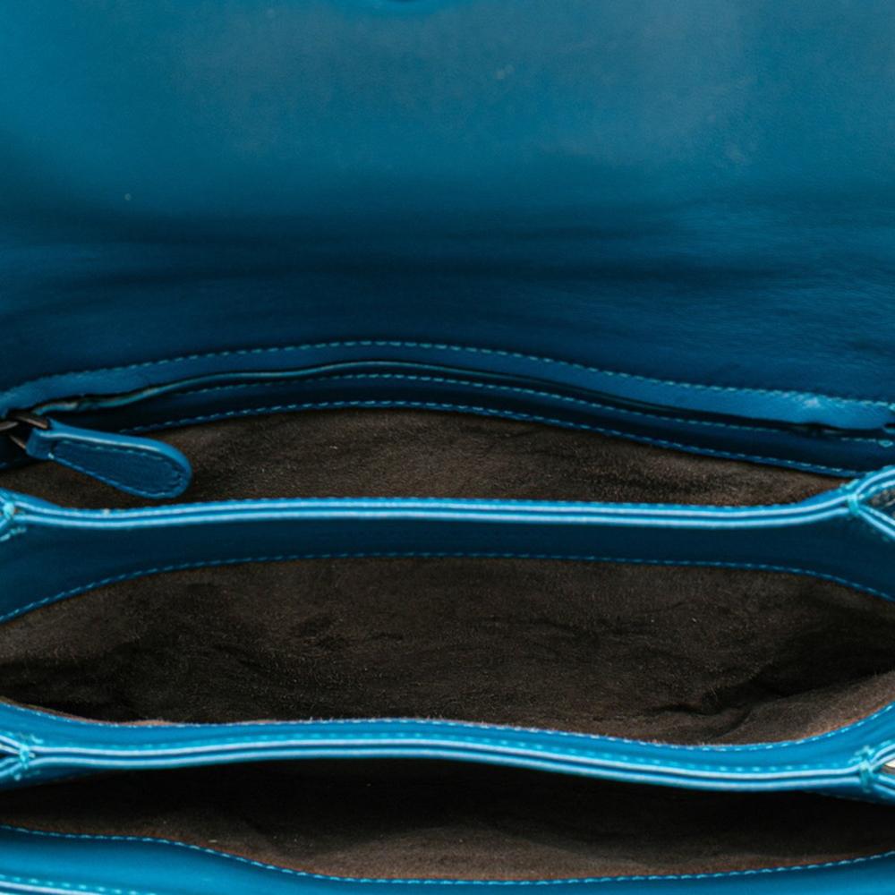 Blue Leather Bottega Veneta Shoulder Bag