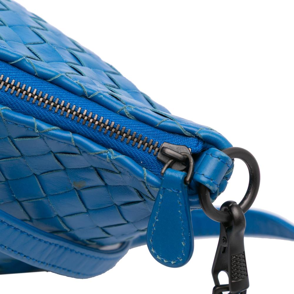 Blue Leather Bottega Veneta Shoulder Bag