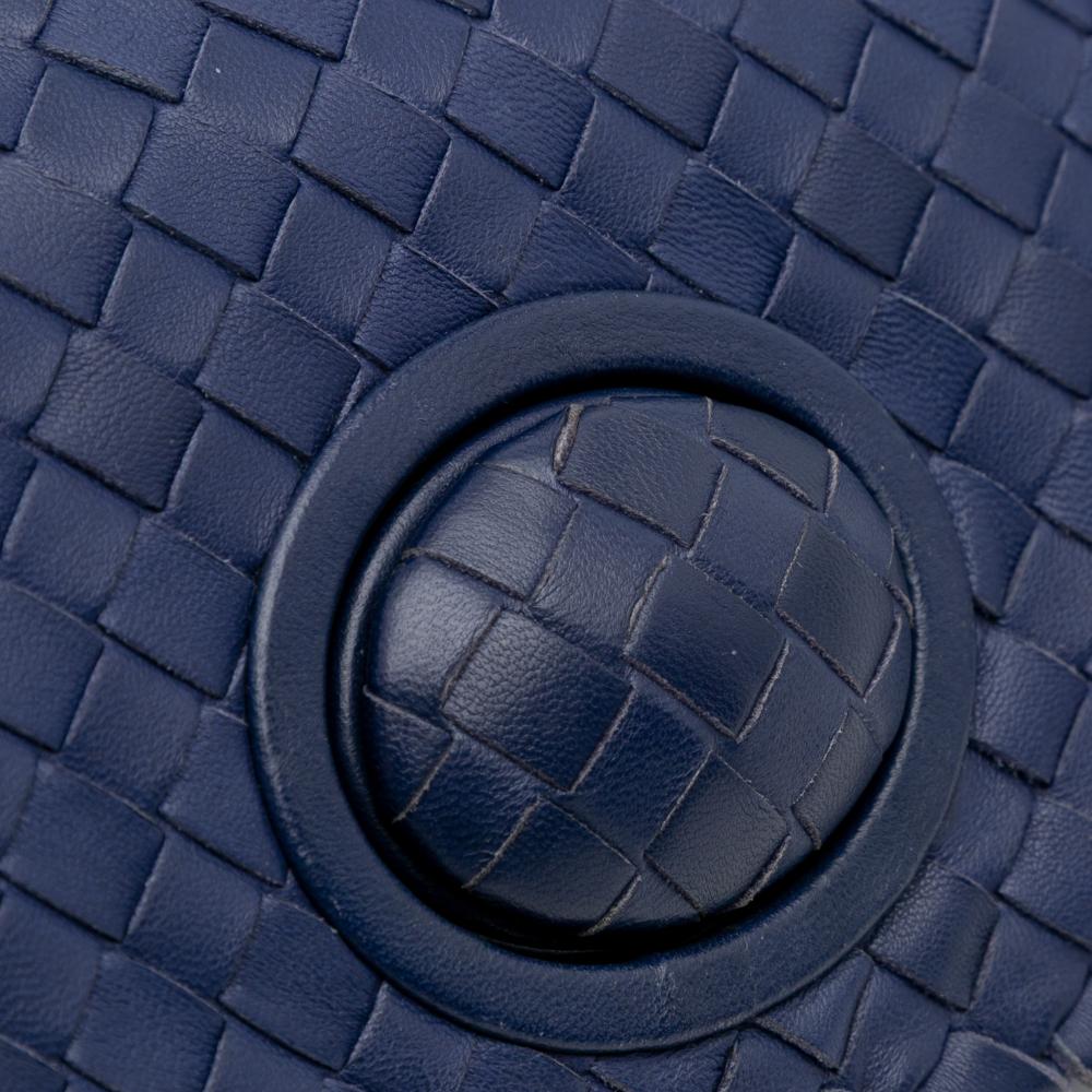 Blue Leather Bottega Veneta Clutch