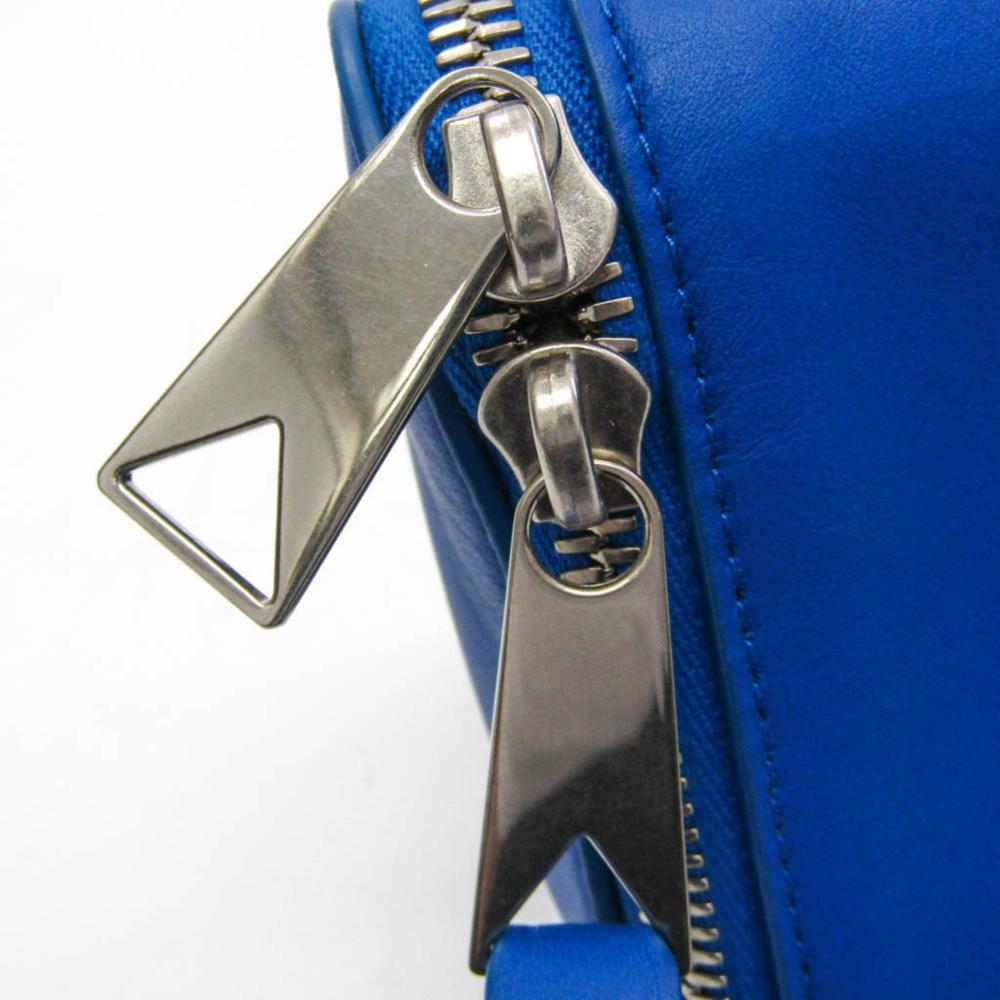 Blue Leather Bottega Veneta Clutch