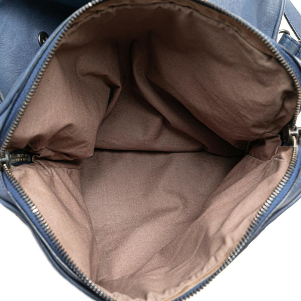 Blue Leather Bottega Veneta Crossbody Bag