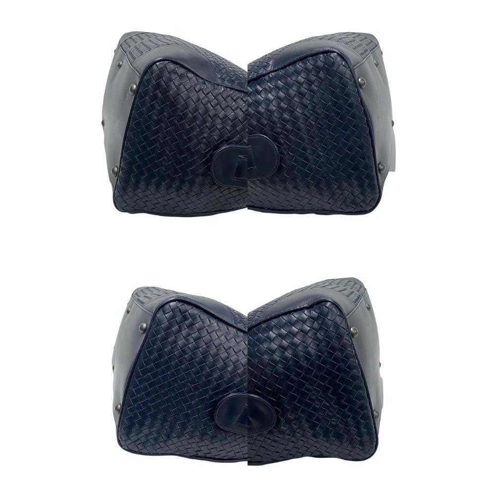 Blue Leather Bottega Veneta Travel Bag