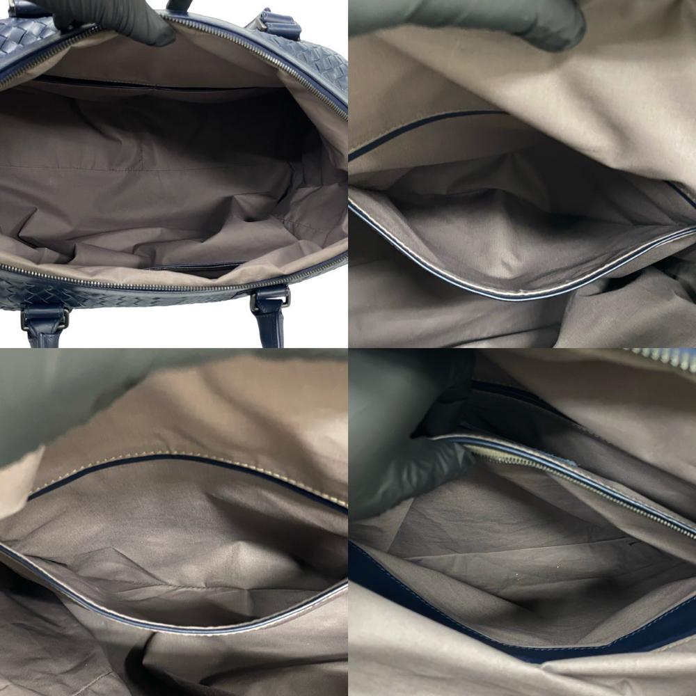 Blue Leather Bottega Veneta Travel Bag