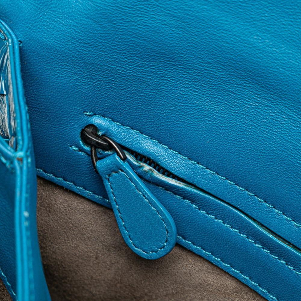 Blue Leather Bottega Veneta Shoulder Bag