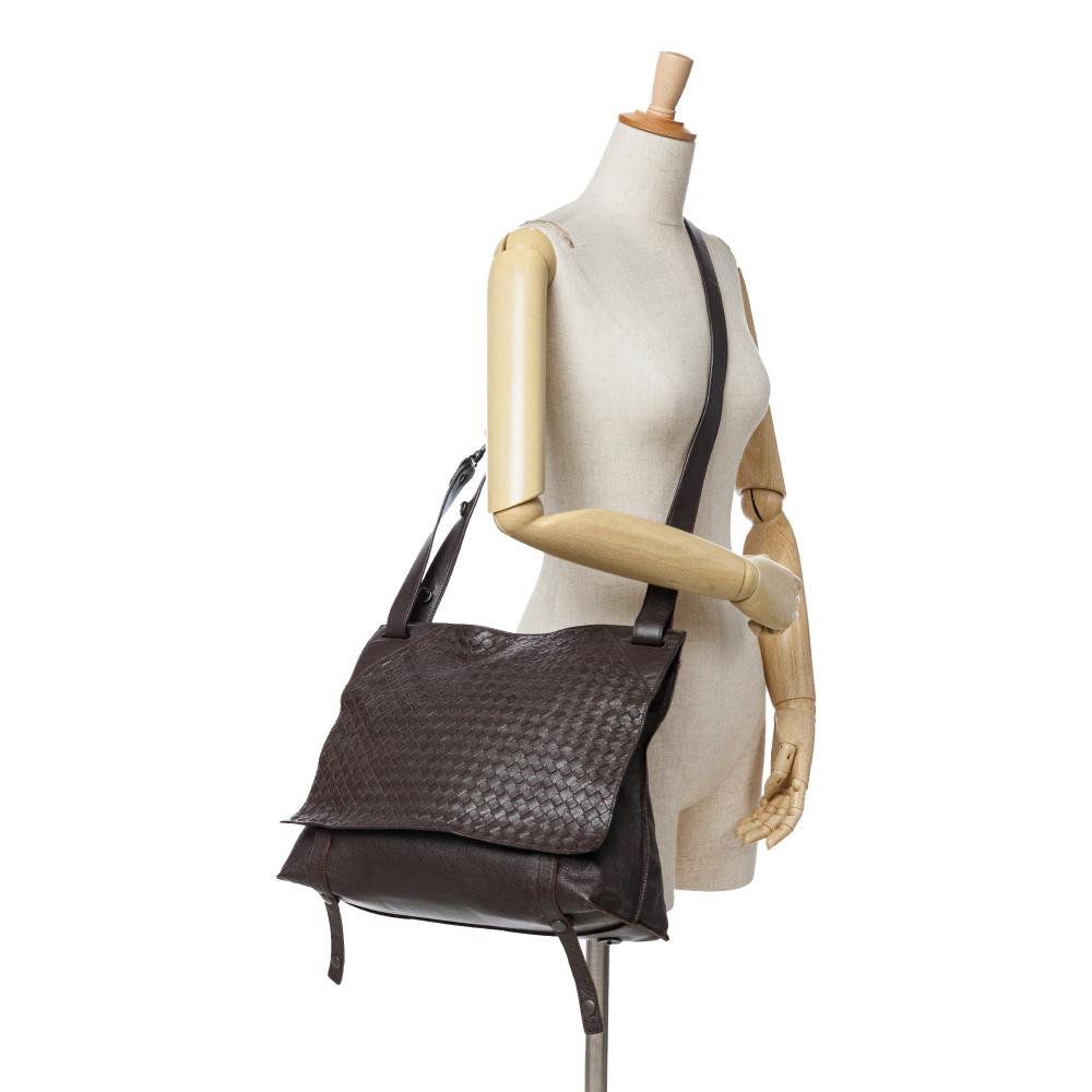 Brown Leather Bottega Veneta Crossbody Bag