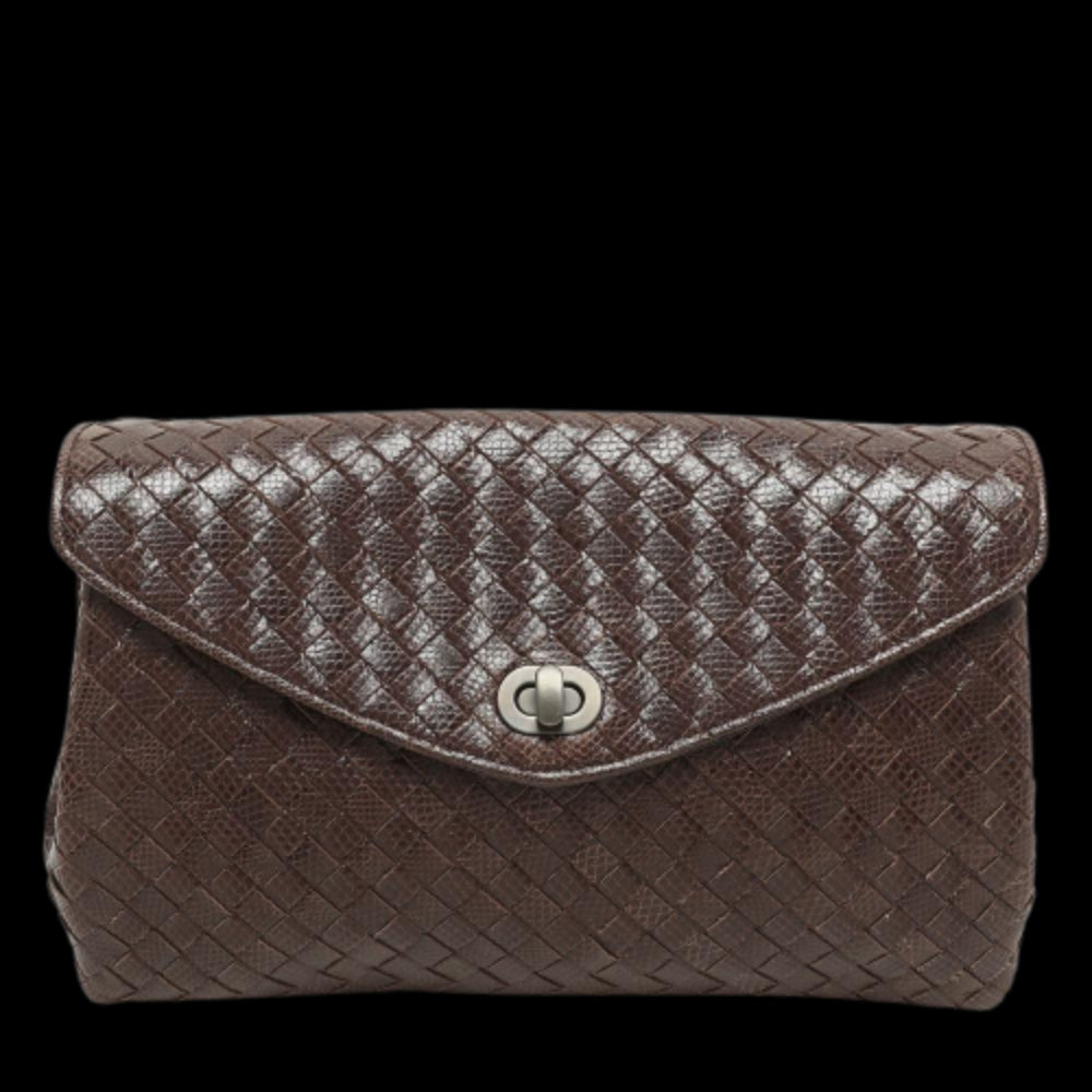 Brown Leather Bottega Veneta Clutch