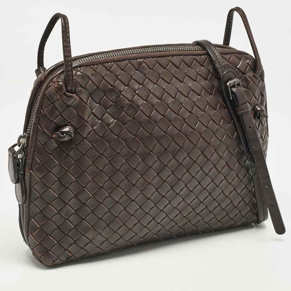 Brown Leather Bottega Veneta Crossbody Bag