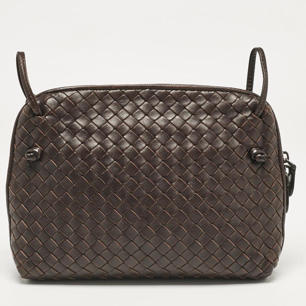 Brown Leather Bottega Veneta Crossbody Bag