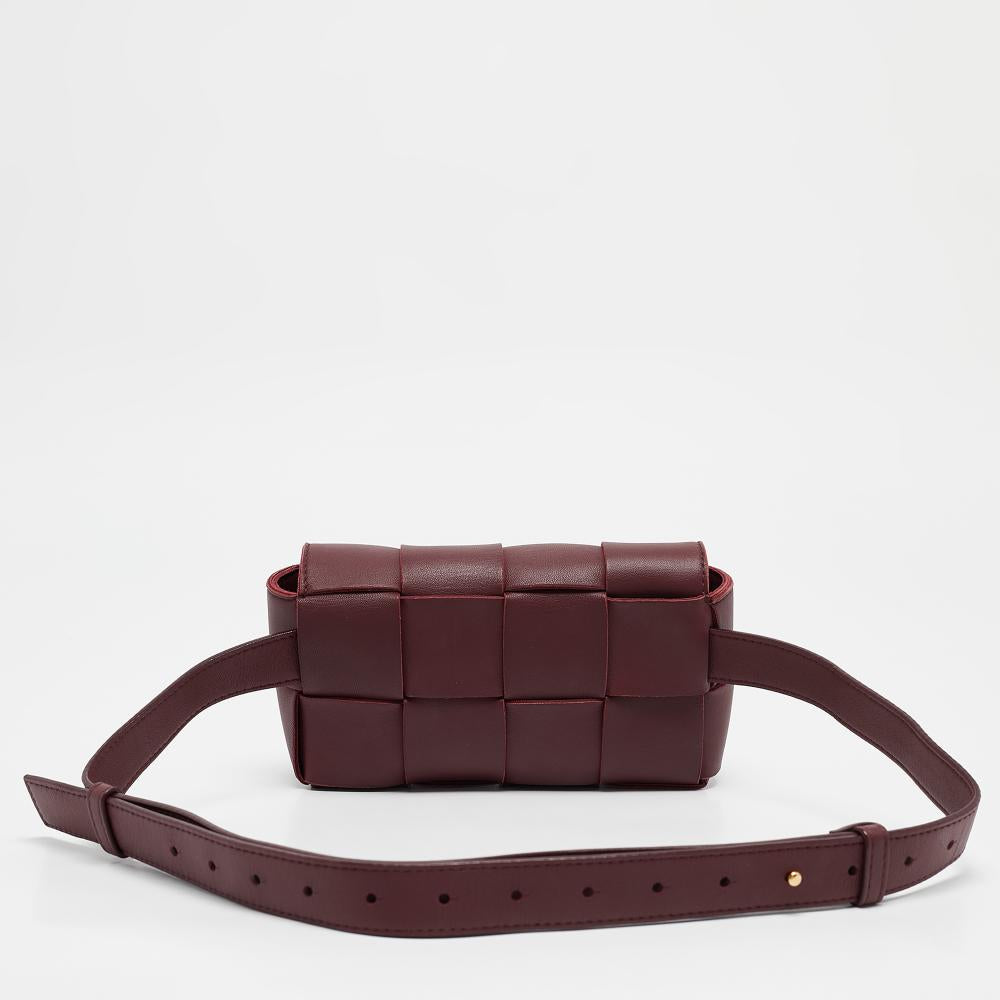 Burgundy Leather Bottega Veneta Belt Bag