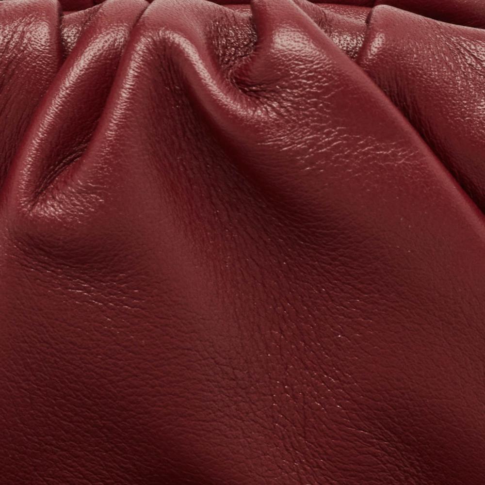 Burgundy Leather Bottega Veneta Pouches
