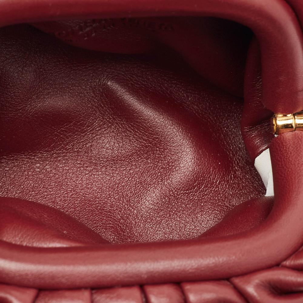 Burgundy Leather Bottega Veneta Pouches