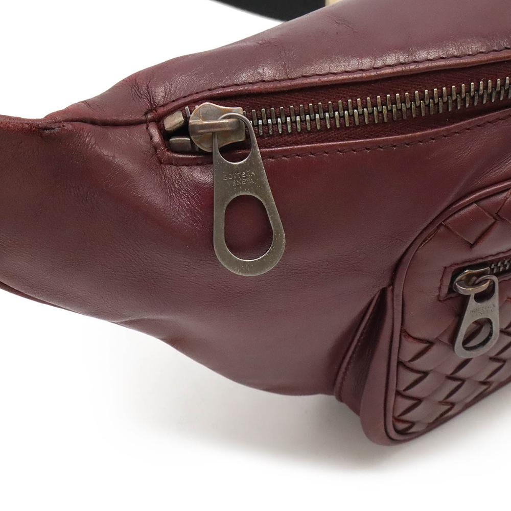 Burgundy Leather Bottega Veneta Belt Bag