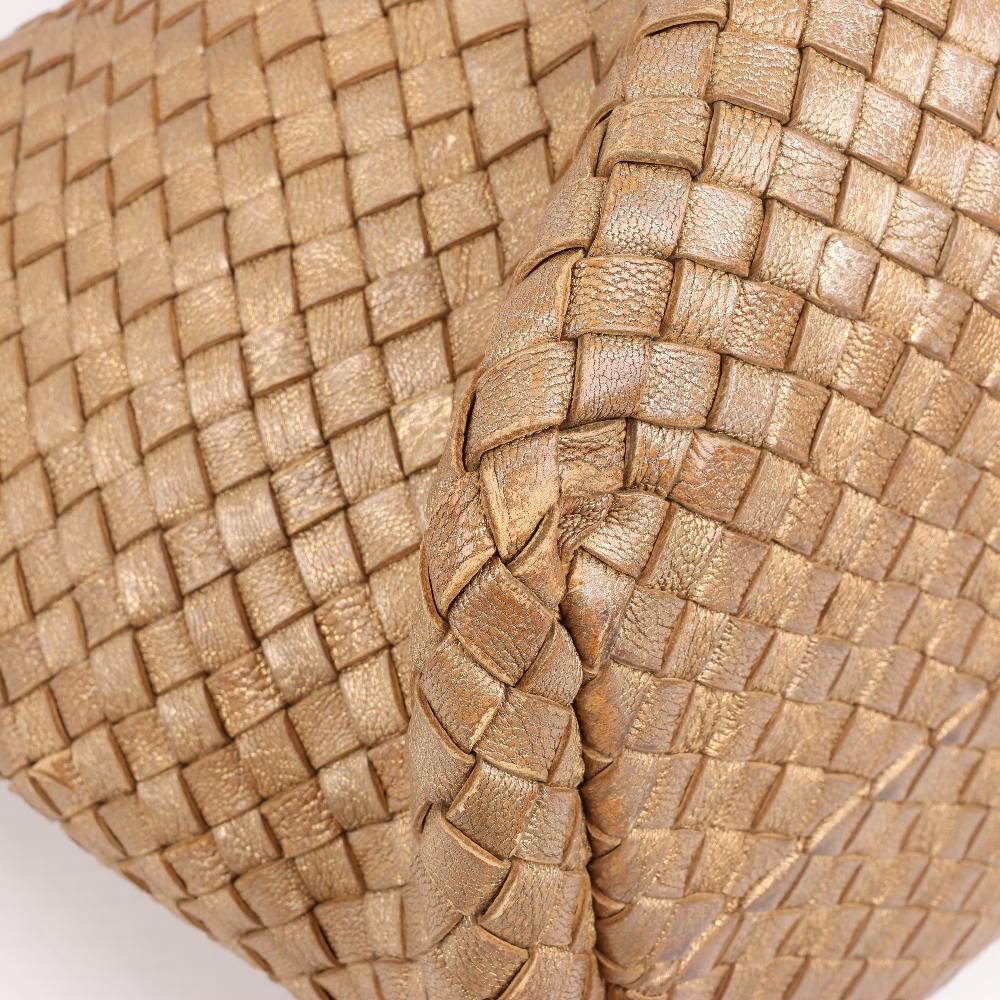Gold Leather Bottega Veneta Cabat