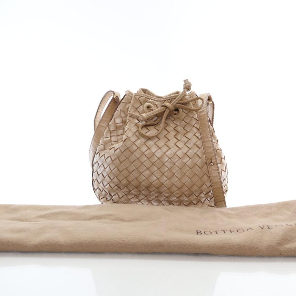 Gold Leather Bottega Veneta Shoulder Bag